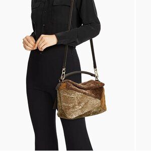 NWT Loewe Puzzle Bag -  Small Sheep Shearling Fur Top-Handle Bag